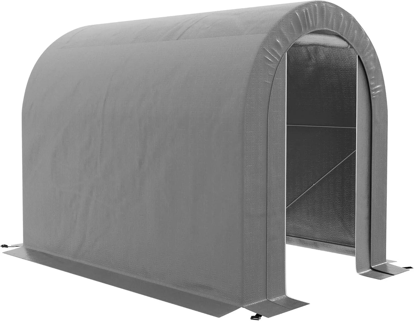 Outsunny cobertizo de jardín, 2.4 x 1.6 x 1.9 m, almacenamiento exterior protegido