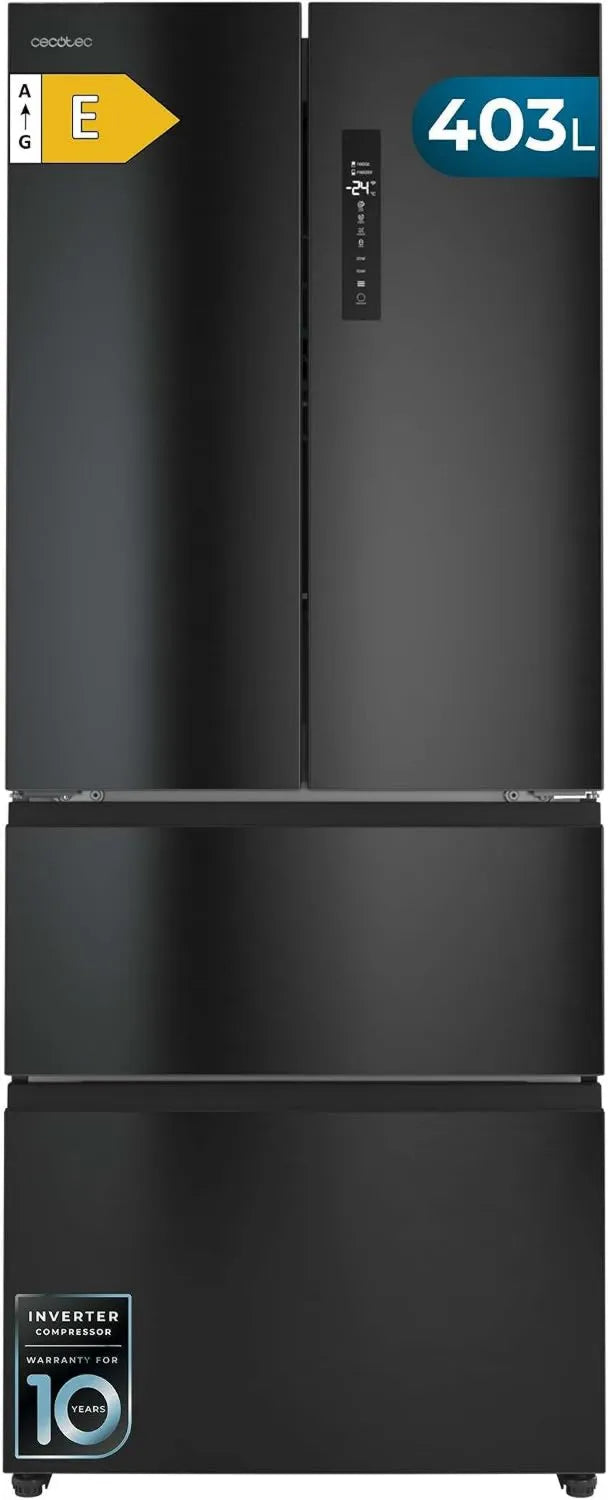 Cecotec F2D frigorífico, tecnología No Frost, motor Inverter, 403 L, 170 cm, Capacidad Extra Máxima, Altura y Ancho, Cajón FreshNessFlexHub