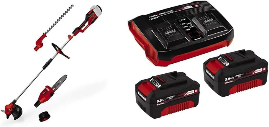 Herramienta multifunción LM 36/4, 18 V, 2x 18, función cortasetos, desbrozadora y motosierra. Incluye 2 baterías de 3Ah y cargador doble
