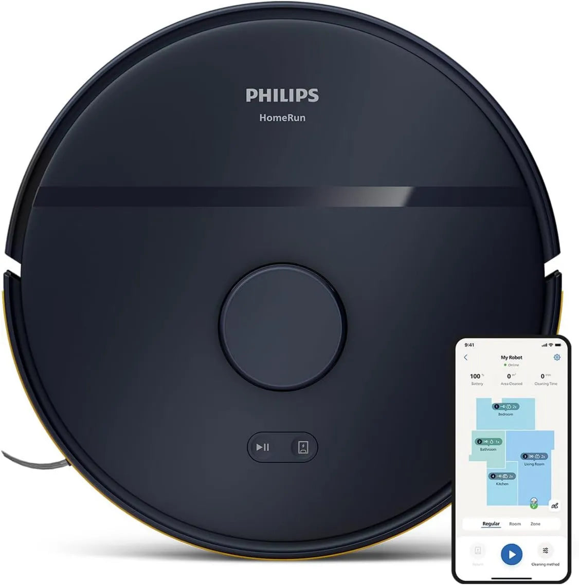 Philips XU2000/10 aspiradora, 2700 Pa, 130 min, Navegación Láser, Aumento para Alfombras