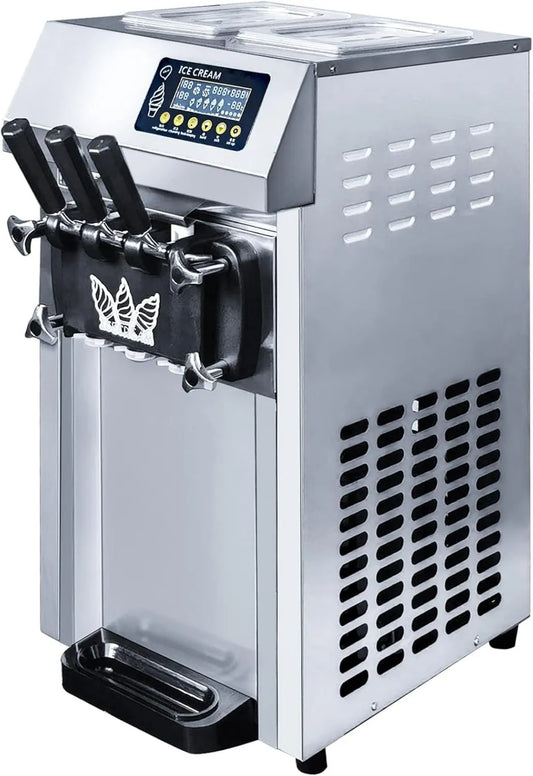 Radiador, 1200 W, 3 L, pantalla digital, Máquina Comercial De Helado Suave, Máquina Profesional De Helado Fangoso con Pantalla LED