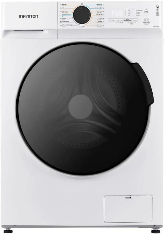 Lavadora WSD-A685B, libre instalación, pantalla digital, motor Inverter, 8 kg, 6 kg, 1400 rpm, 14 Programas, Lava /Seca, Carga Frontal
